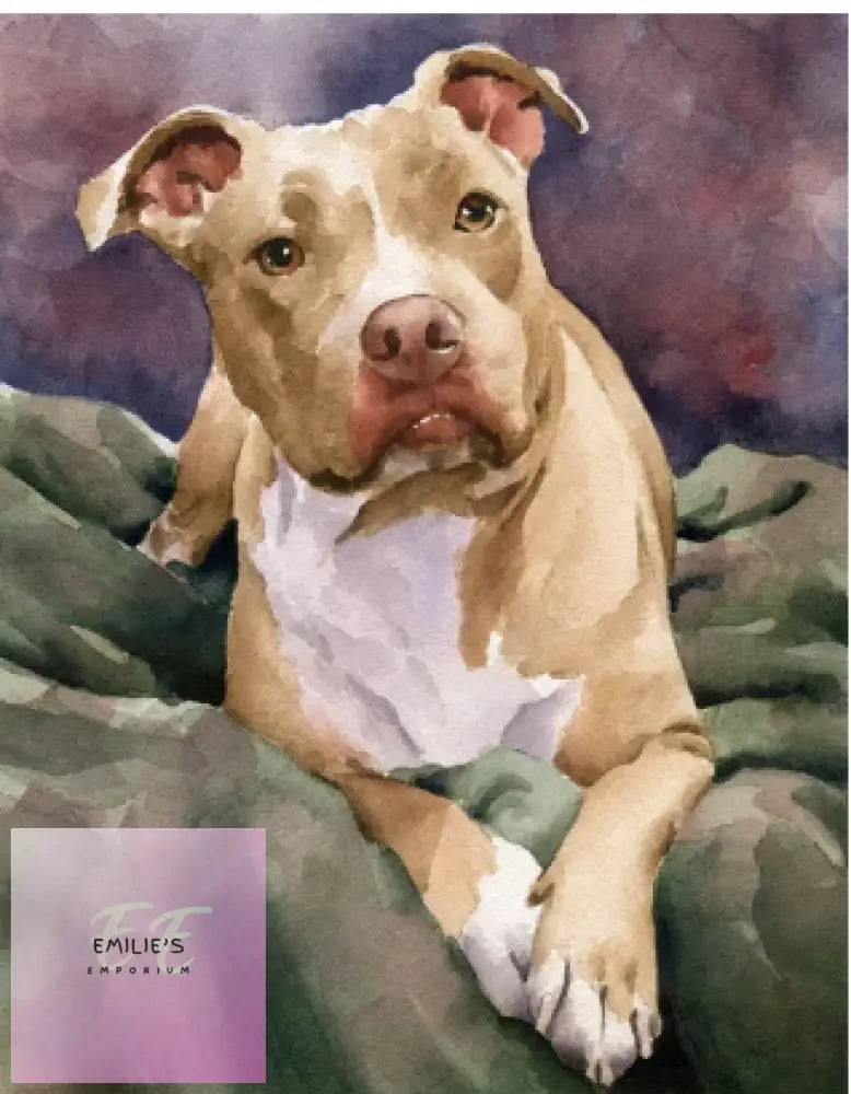 Staffie Dog Diamond Art 30X20Cm