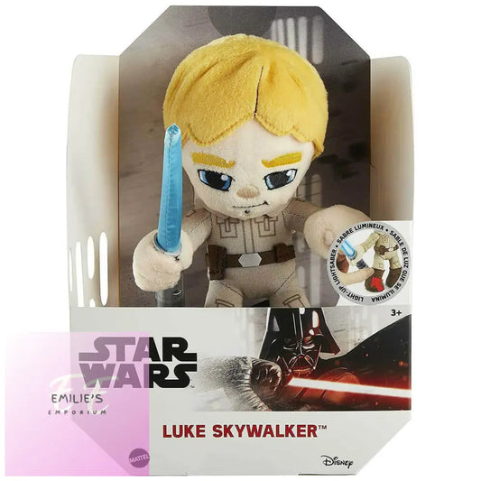 Star Wars Plush Figure With Light Up Lightsaber 20Cm - Luke Skywalker