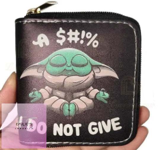 Star Wars Yoda A Shit I Do Not Give Coin Purse