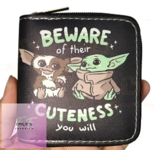 Star Wars Yoda With Gizmo Gremlin- Beware Of Their Cuteness You Will Coin Purse