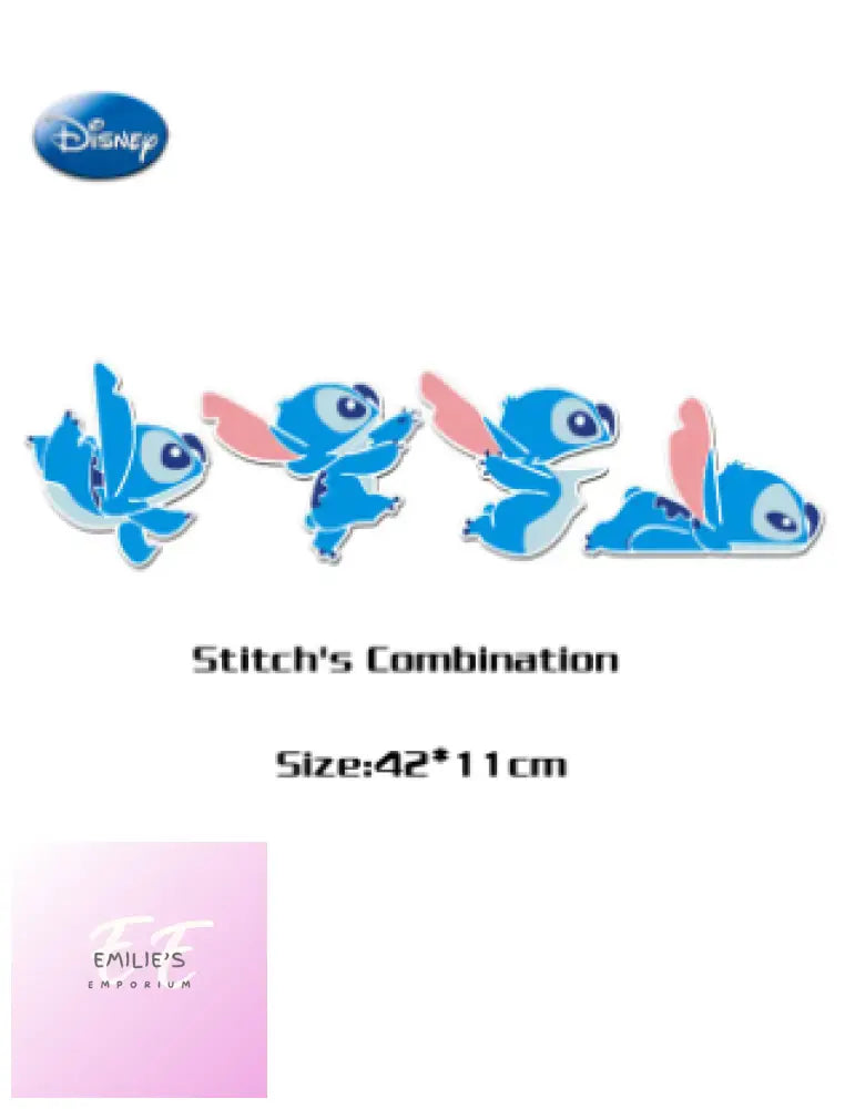 Stitch Combo Car Sticker