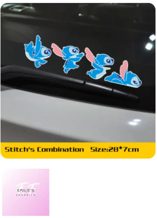 Stitch Combo Car Sticker