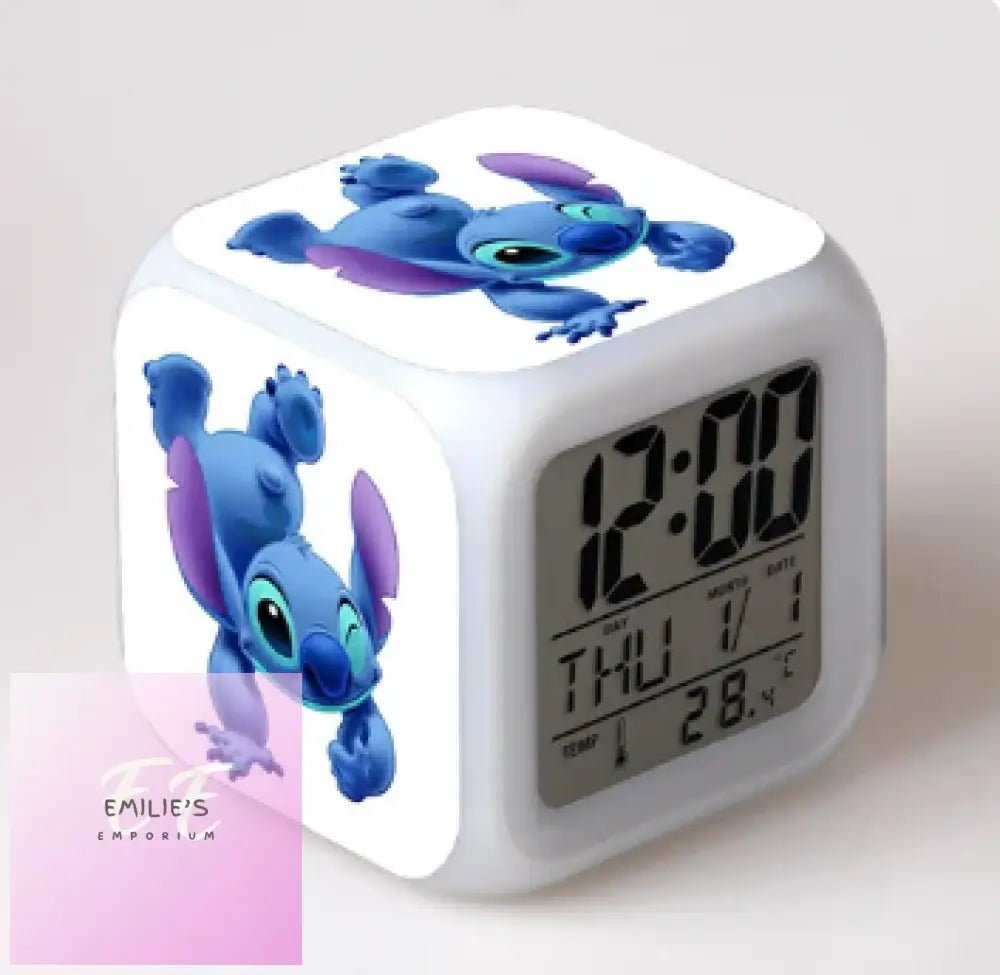 Stitch Doing Hand Stand Clock