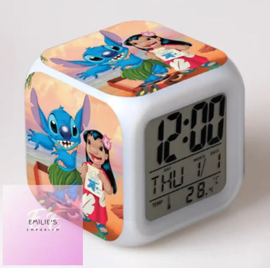 Stitch Hula With Lilo Clock