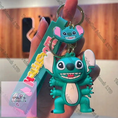 Stitch Keyrings- Choice Of Designs Green