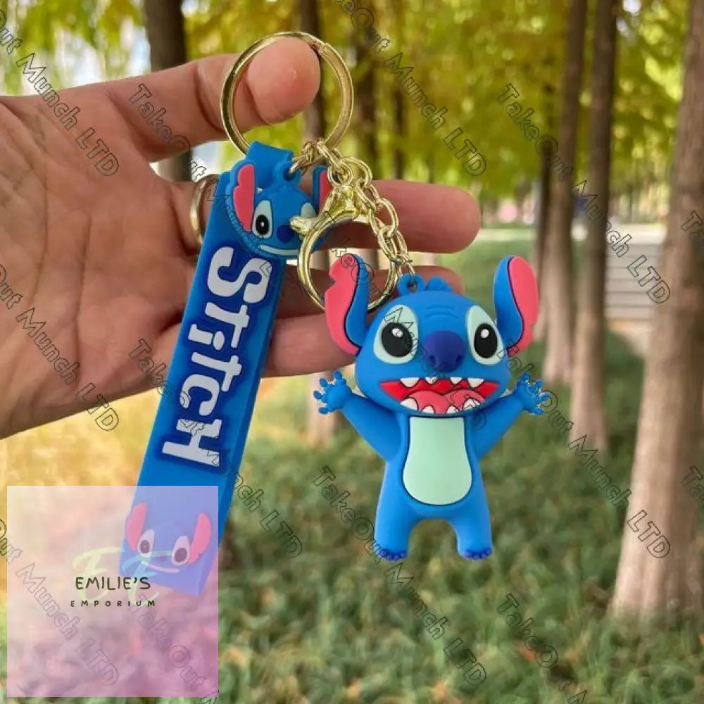 Stitch Keyrings- Choice Of Designs Happy