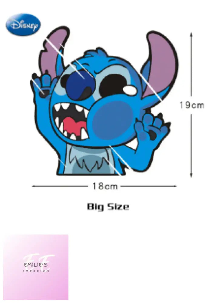 Stitch Squashed Face Car Sticker