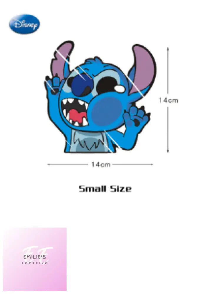 Stitch Squashed Face Small Car Sticker