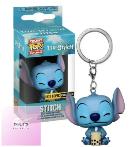 Stitch With Candle Funko Key Ring