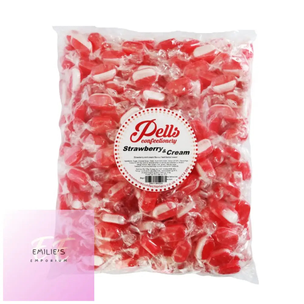 Strawberry & Cream Wrapped (Pells) 3Kg