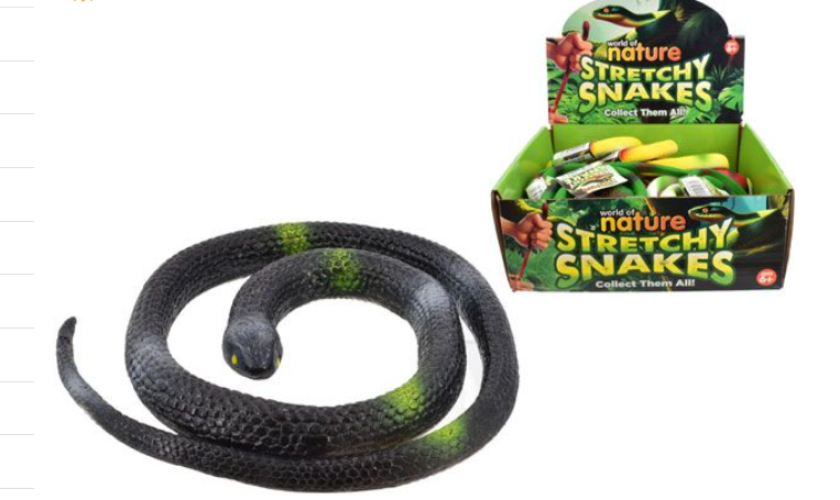 Display Of 18x World Of Nature Stretchy Snakes