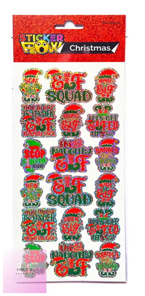 Super Elf Glitter Sticker Pack