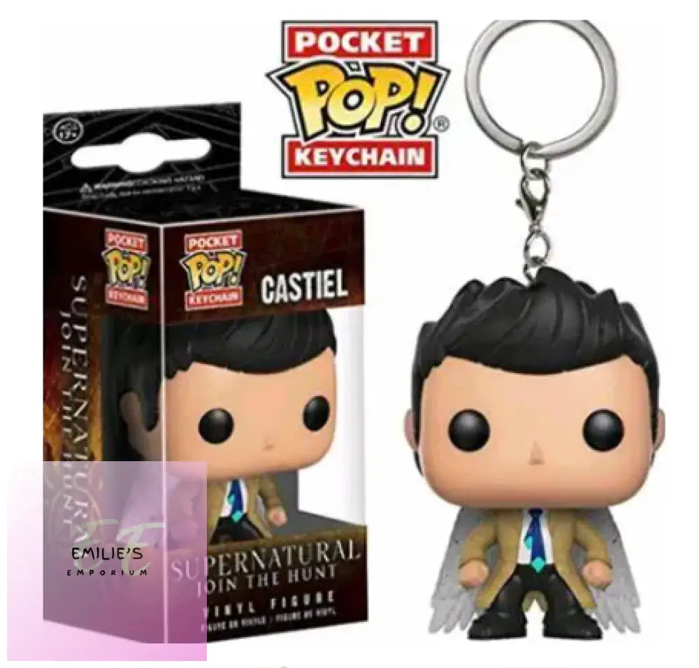 Supernatural Castiel Key Ring Funko Pop