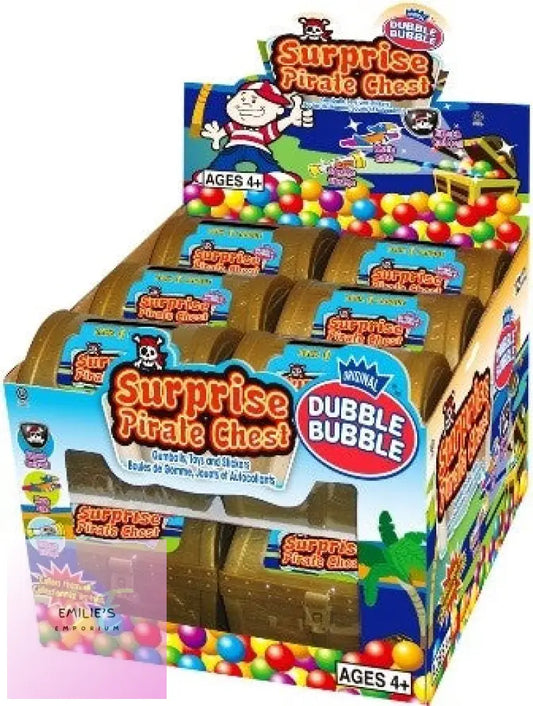 Surprise Pirate Chest Dubble Bubble (Bip) 12 Count Sweets