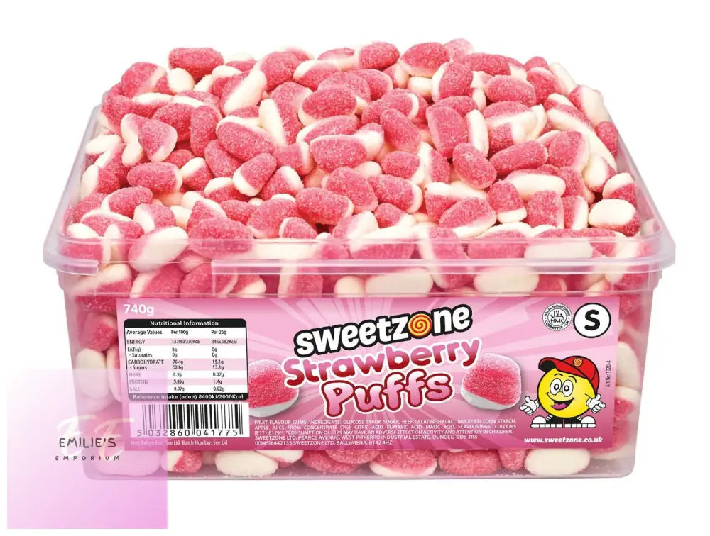 Sweetzone Strawberry Puffs Tub 740G