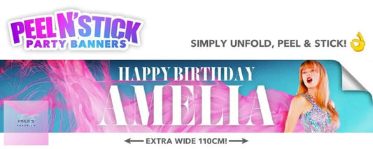Taylor Swift Personalised Birthday Party Banner