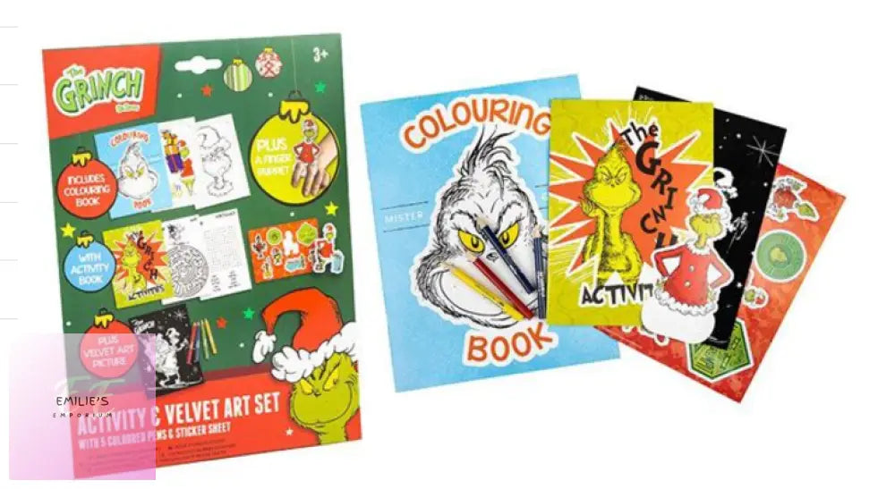 The Grinch Christmas Activity & Velvet Art Set