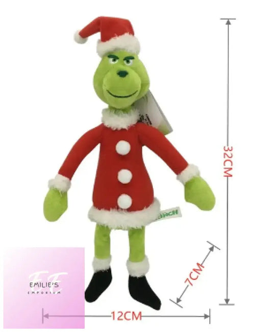 The Grinch In Santa Clothing Plush Toy 32Cm