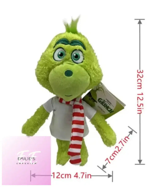 The Grinch Wearing T-Shirt & Scarf Plush Toy 32Cm