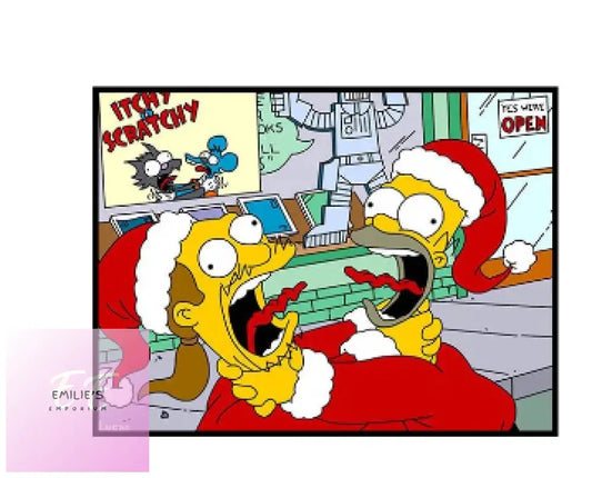 The Simpsons Homer & Comic Guy Christmas Diamond Art 20X30Cm