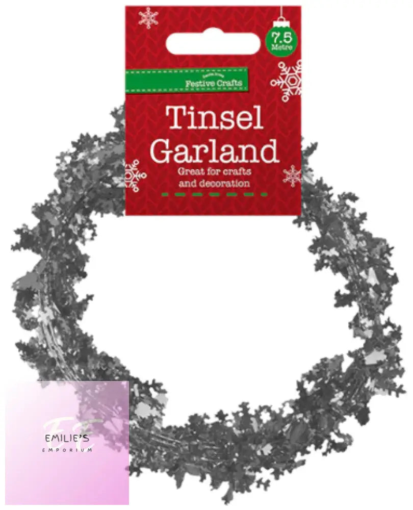 Tinsel Garland Silver 7.5M