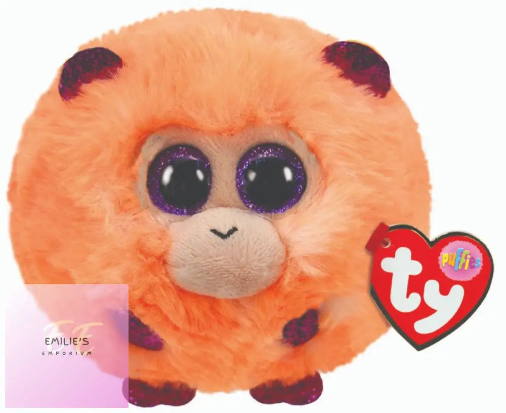 Ty Puffies Coconut The Monkey Plush