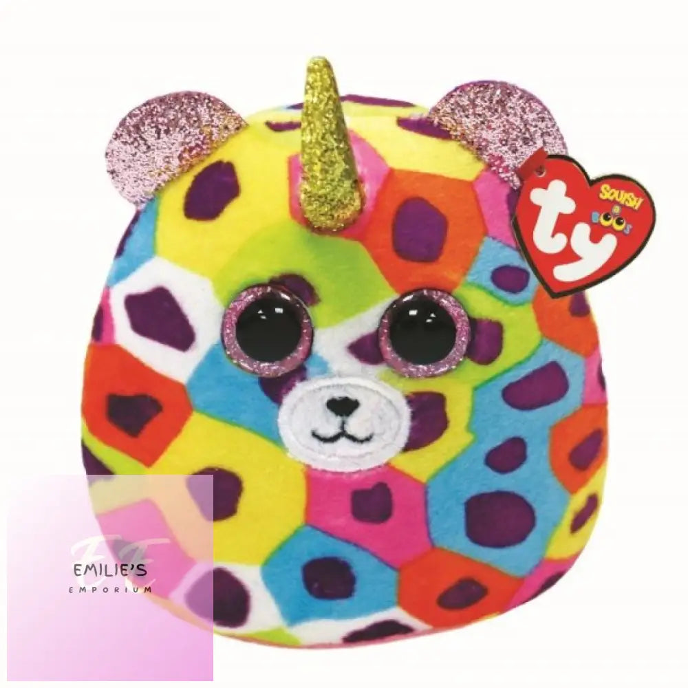 Ty Squish A Boos Giselle The Leopard With Horn Mini Plush