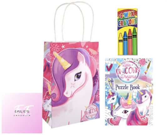 Unicorn Party Gift Bag Pre Filled - Includes 2 Items