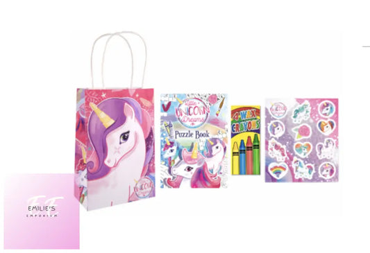 Unicorn Party Gift Bag Pre Filled - Includes 3 Items