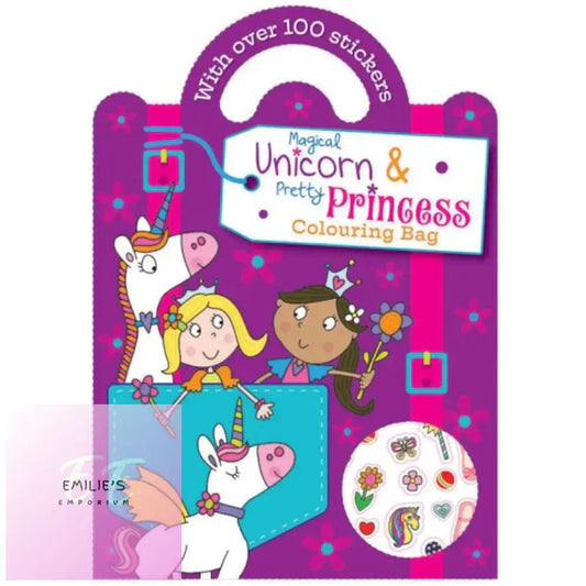 Unicorn & Princesses Colouring Sticker Bag Book