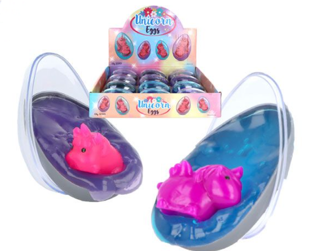 12x Large Unicorn Egg With Baby Unicorn In Counter Display