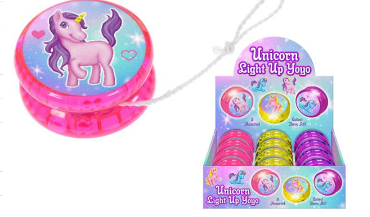 12x M.Y Light Up Unicorn YoYo