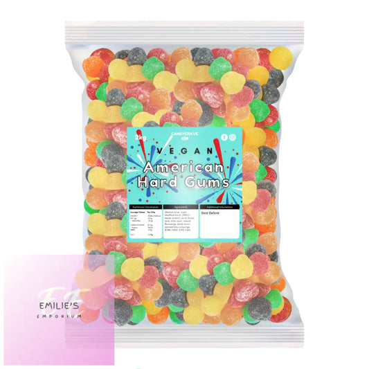 Vegan American Hard Gums (Candycrave) 2Kg Candy & Chocolate