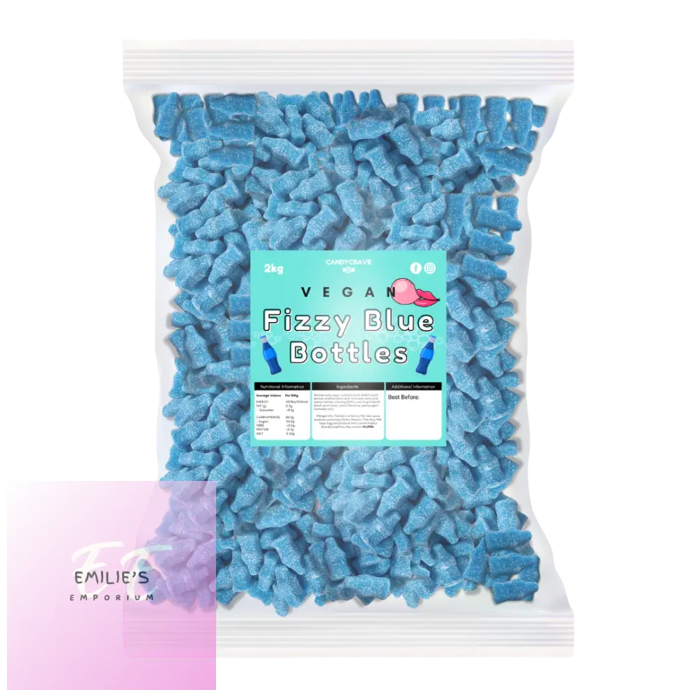 Vegan Fizzy Blue Bottles (Candycrave) 2Kg