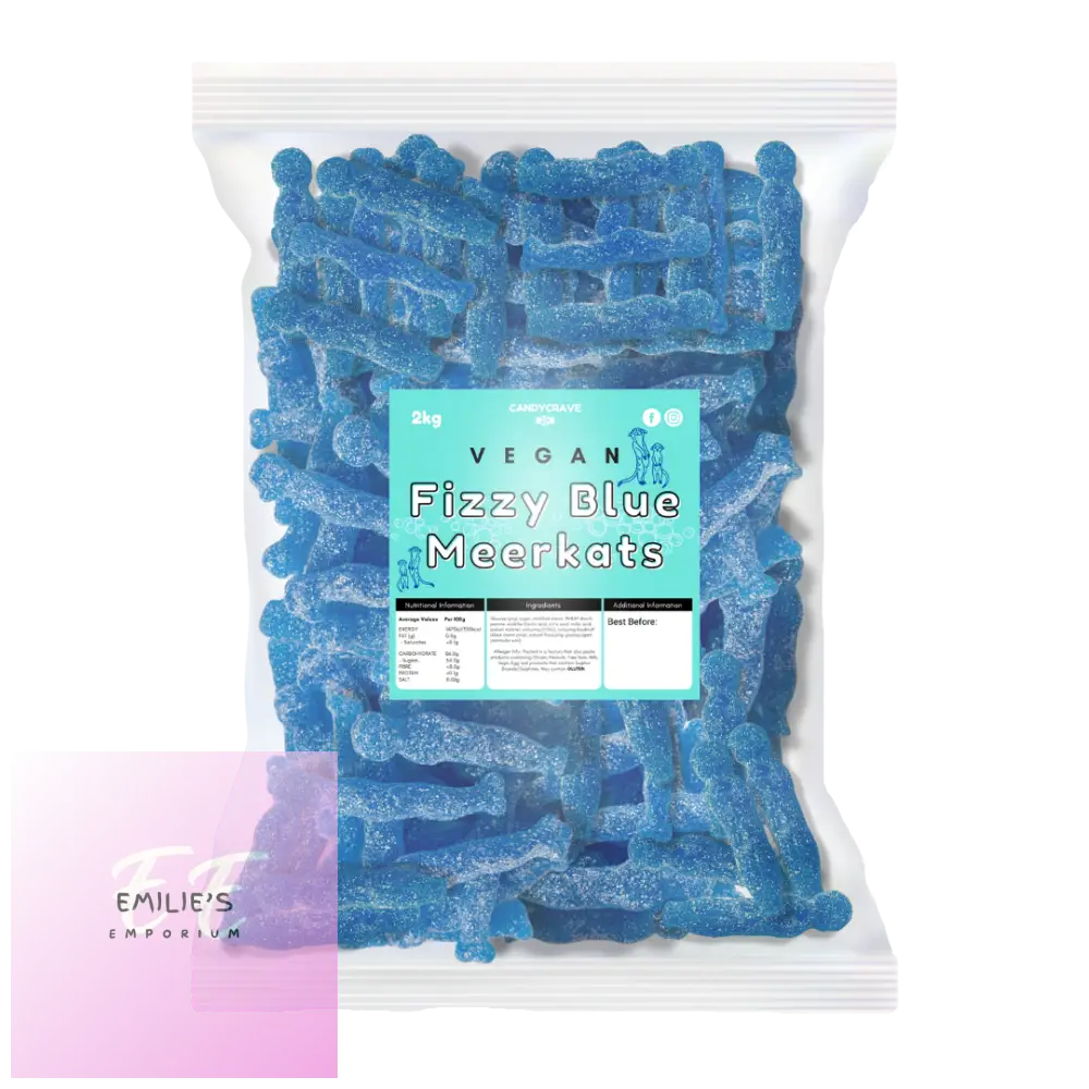 Vegan Fizzy Blue Meerkats (Candycrave) 2Kg