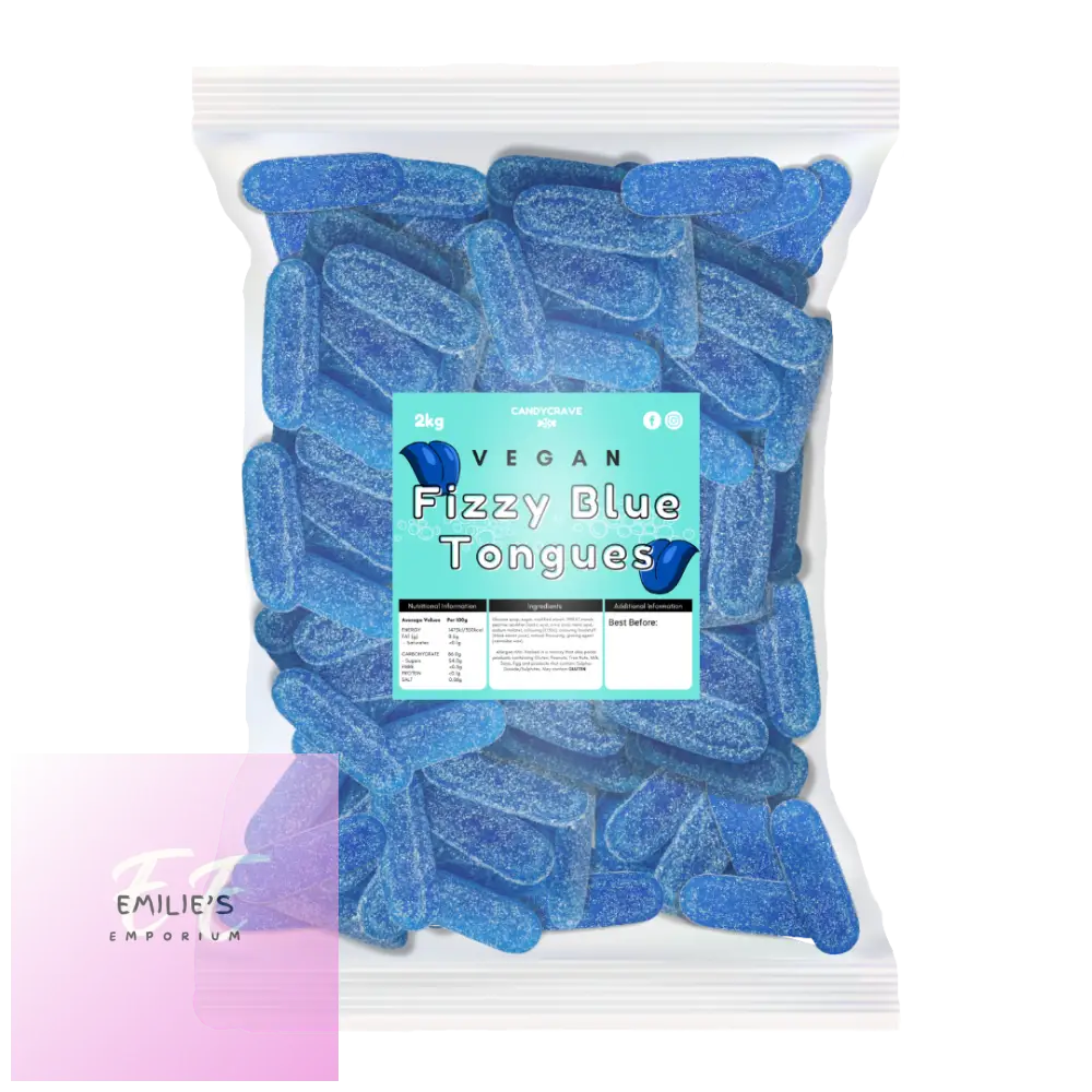 Vegan Fizzy Blue Tongues (Candycrave) 2Kg