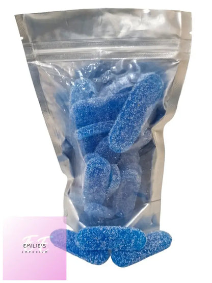 Vegan Fizzy Blue Tongues - Silver Pouch