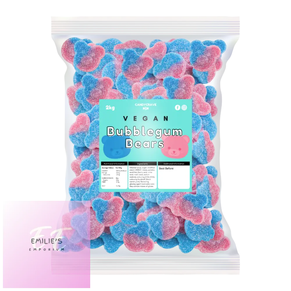 Vegan Fizzy Bubblegum Bears (Candycrave) 2Kg