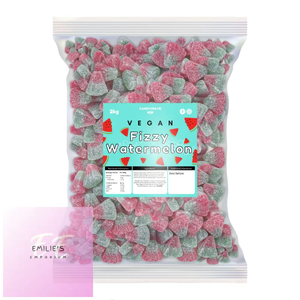 Vegan Fizzy Watermelon (Candycrave) 2Kg Candy & Chocolate