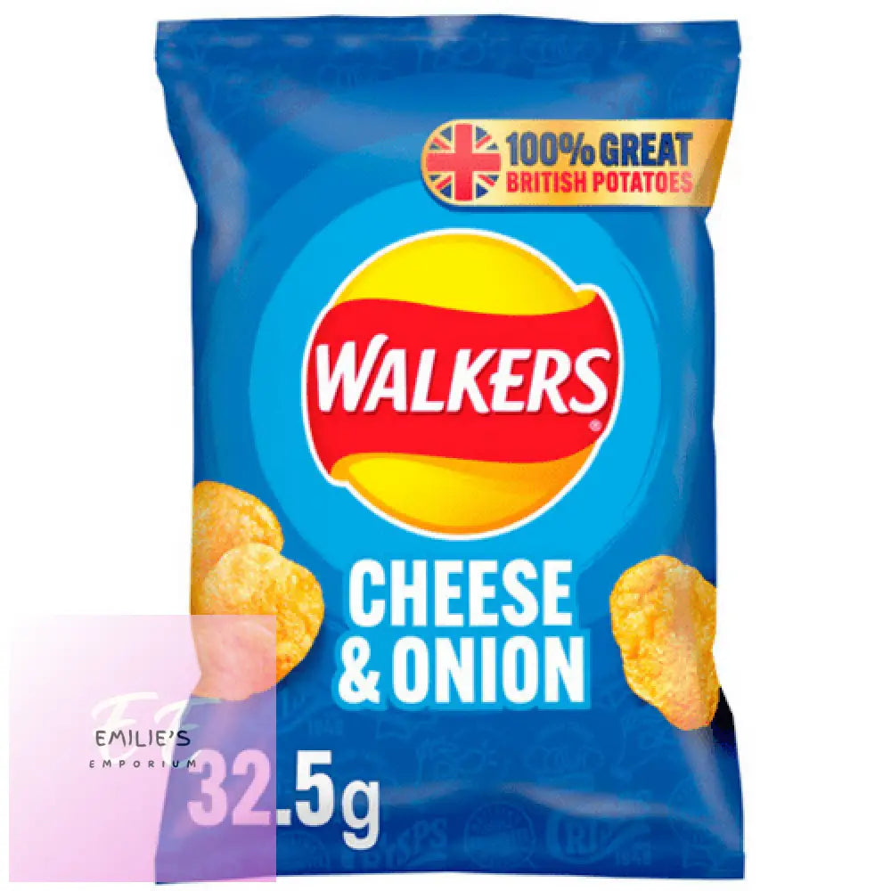 Walkers Crisps - 32X32.5G Choice Of Flavour Cheese & Onion