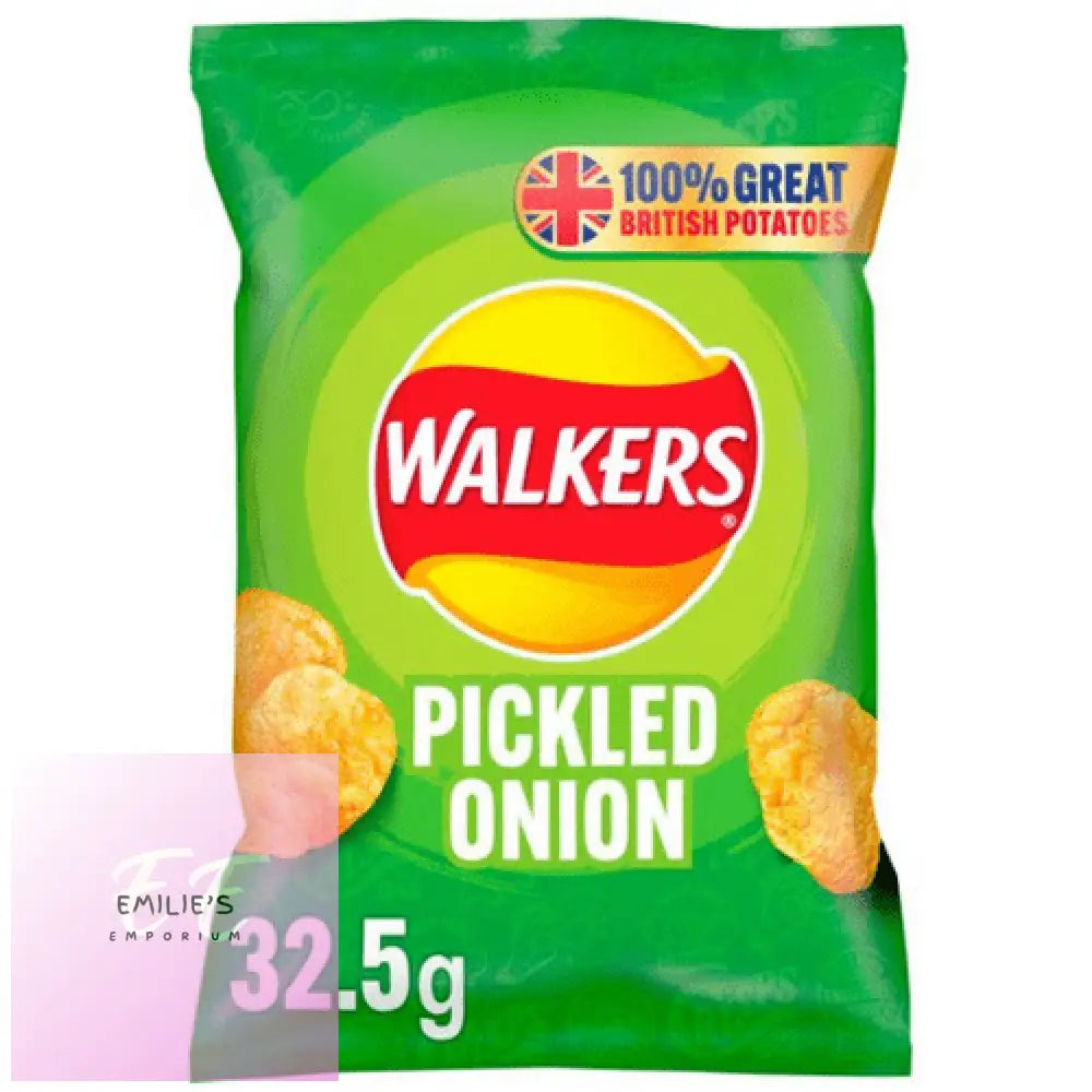Walkers Crisps - 32X32.5G Choice Of Flavour Pickled Onion