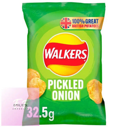 Walkers Crisps - 32X32.5G Choice Of Flavour Pickled Onion