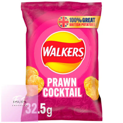 Walkers Crisps - 32X32.5G Choice Of Flavour Prawn Cocktail