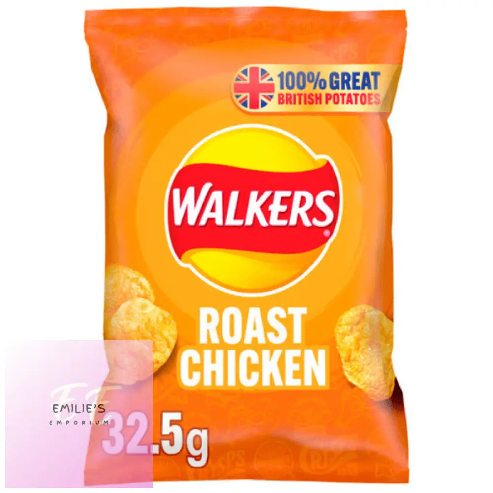 Walkers Crisps - 32X32.5G Choice Of Flavour Roast Chicken