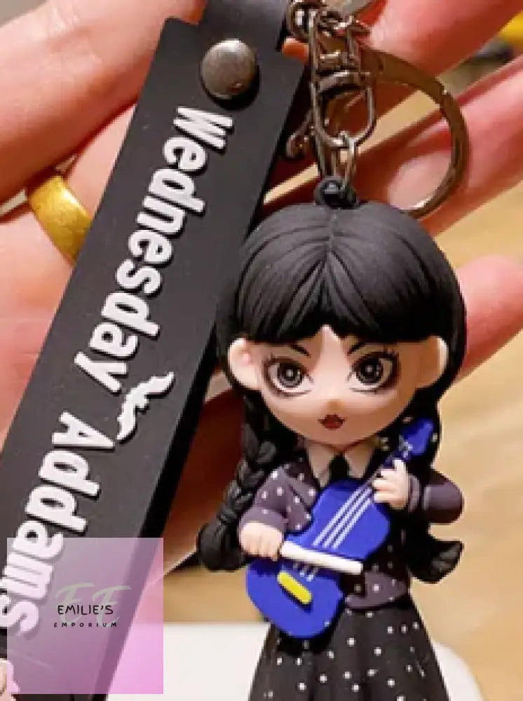 Wednesday Addams With Violin Key Ring