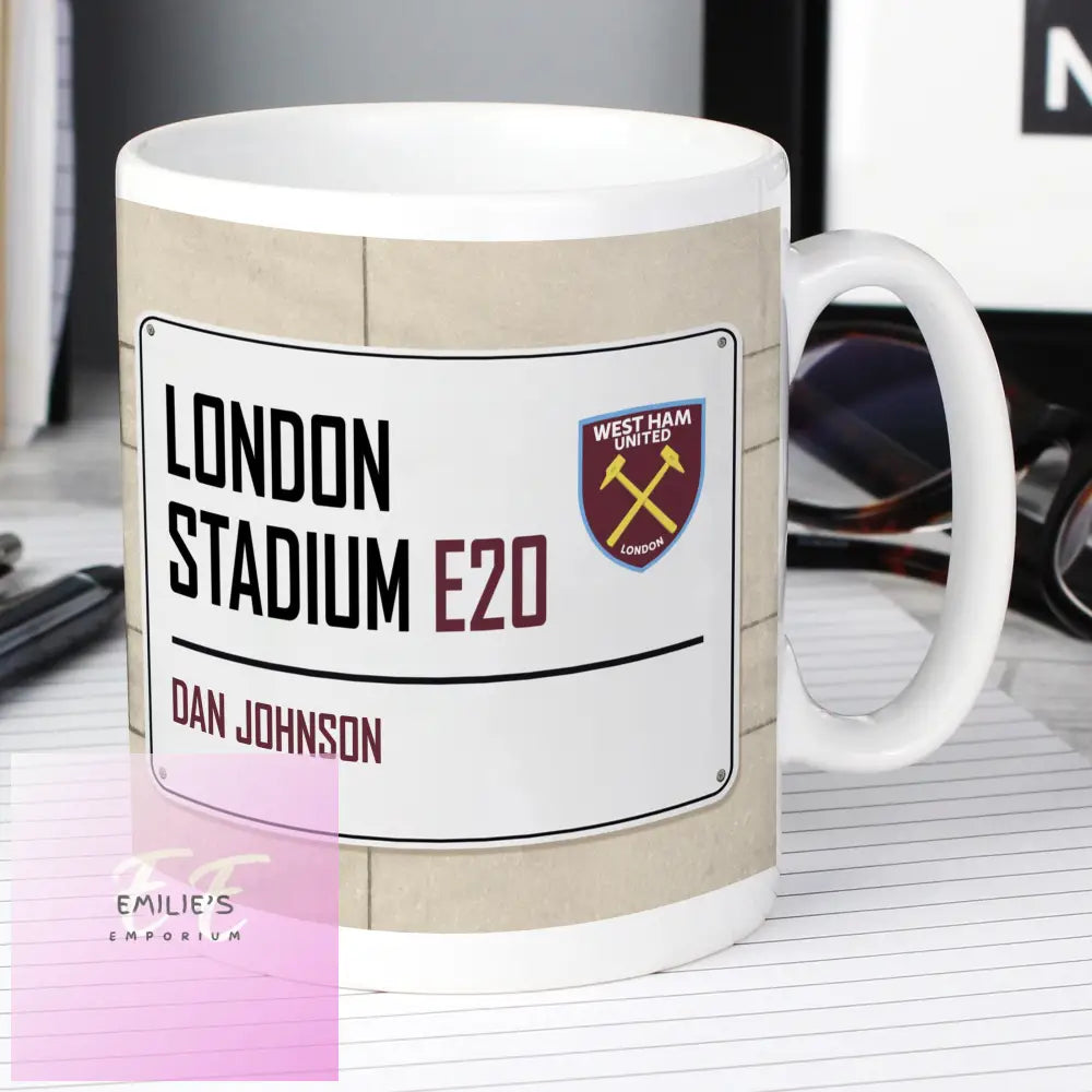 West Ham United Fc Street Sign Mug