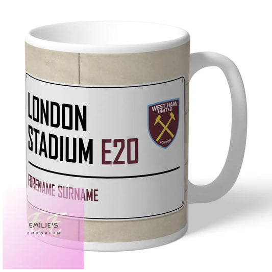 West Ham United Fc Street Sign Mug