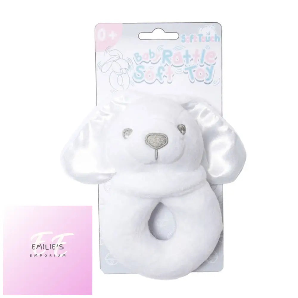 White Bunny Rattle Toy