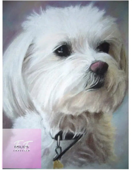 White Dog 5D Diamond Art 20X30Cm