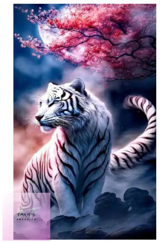 White Tiger Diamond Art
